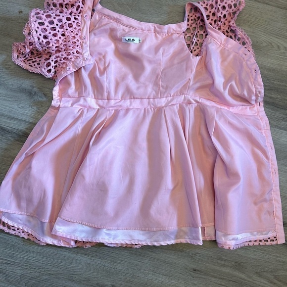 Gorgeous pink crochet lace designer one shoulder mini dress. Very high quality - Picture 5 of 16